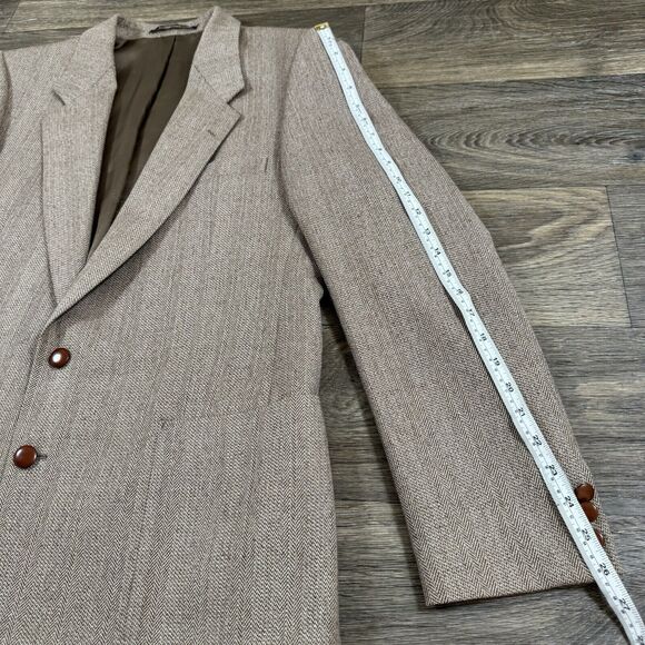 Vintage Yves Saint Laurent Wool Tweed Blazer Jacket Sport Coat YSL France 40 L - Picture 6 of 11